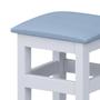 Imagem de Banqueta Para Criança 2 Unidades Branco Com Estofado Azul Viomi Shop Jm