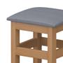 Imagem de Banqueta Para Criança 2 Unidades Nogueira Com Estofado Cinza Zigen Shop Jm