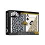 Baralho class 1546 elite preto e dourado estojo duplo 100% plástico - naipe grande copag Imagem de Baralho class 1546 elite preto e dourado estojo duplo 100% plástico - naipe grande copag