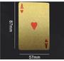 Imagem de Baralho Dourado DÓLAR Folha De Ouro Com 54 Cartas Para Poker Jogos