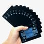 Imagem de Baralho Jogo De Cartas Poker Truco Preto Com Azul Flexível Resistente a Água 