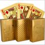 Imagem de Baralho Ouro Dollar Dourado Poker Cartas Jogos Prova D'agua