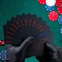 Imagem de Baralho Preto Plástico Prova D'agua Black Poker Impermeável Mágica Vermelho Azul Canastra 54 Cartas
