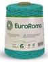 Imagem de Barbante euroroma colorido 06 fios cor 810 verde água escuro 600 gr
