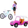 Imagem de Barbie Bicicleta E Carro Off Road Com Boneca Mattel HKB06