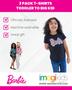 Imagem de Barbie Big Girls 3 Pack T-Shirts Rosa/Preto 14-16