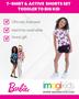 Imagem de Barbie Big Girls T-Shirt e Dolphin Active Shorts Outfit 