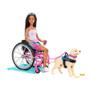 Imagem de Barbie Com Cadeira De Rodas E Cão De Serviço - Mattel