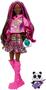 Imagem de Barbie Extra 19 Morena Negra Cabelo Mechas Saia Xadrez E Panda - Mattel