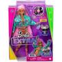 Imagem de Barbie EXTRA Tranças Rosas com PET Mattel GXF09