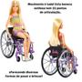 Imagem de Barbie Fashionista Loira Articulada com Cadeira de Rodas 