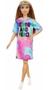 Imagem de Barbie Fashionistas Loira Vestido Colorido 159 GRB51