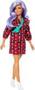 Imagem de Barbie Fashiostas  vestido xadrez vermelho  GRB49 - MATTEL (16485)