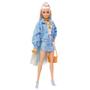 Imagem de Barbie Loira Extra Com Pet, Jaqueta ul Fashion Mattel