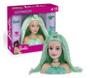 Imagem de Barbie Mini Busto Styling Head Special Hair Verde - Pupee