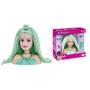 Imagem de Barbie Mini Styling Head Special Hair Verde Cabelo de tricô