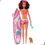 Imagem de Barbie Morena Fashion Filme Barbie Dia De Surf Mattel 