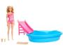 Imagem de Barbie Piscina Com Boneca Maiô Rosa - Mattel