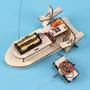 Imagem de Barco Elétrico de Madeira para Crianças - Kit DIY de Montagem 3D - Brinquedo Educativo