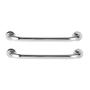 Imagem de Barra Alça Apoio Kit 2 Uni Aço Inox 30cm Cadeirante Criança Gestante Acessibilidade PCD Acessibilidade Banheiro Box Casa Anti Queda Evita Acidentes