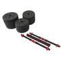 Imagem de Barra Anilha Halter Dumbbell Kit Musculação 20Kg