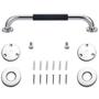 Imagem de Barra de Apoio 30cm Inox Suporte Antiderrapante Banheiro Box Kit 4 unidades Idoso Deficiente Quarto Acessibilidade Resistente Proteçao Segurança