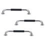 Imagem de Barra de Apoio 30cm Inox Suporte Antiderrapante Kit 3 unidades Banheiro Box Idoso Gestante Criança Cadeirante Casa Corrimao Escada Acessibilidade Prot