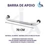 Imagem de Barra de apoio reta aluminio 70cm