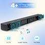 Imagem de Barra de Som GEOYEAO 2.2CH 32" com Subwoofer Duplo para Smart TV