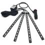 Imagem de Barra Led Neon RGB Interno Renault Logan 2011 2012 2013 Luz Interna Controle Por App Aplicativo Tunning Automotivo Carro Barato