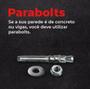 Imagem de Barra Paralela Fixa de Parede 50cm + Kit Parabolt Blackwolf Treino Top