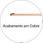 Imagem de Barra Piatina de 30cm Com 6 Ganchos Multiuso - Cobre