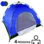 Imagem de Barraca Automatica 4 Lugares Camping Azul com Verde Monta Sozinha Iglu