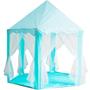 Imagem de Barraca Infantil Toca Castelo Princesa com Luz Led Cabana Tenda Azul Brinqway BW132AZ