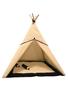 Imagem de Barraca teepee indio tenda cabaninha com tapete acolchoado detalhes em azul marinho 135x90x90cm