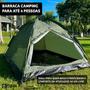 Imagem de Barraca Tenda Camping Resistente Estocasa P/ 4 Pessoas Verde