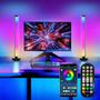 Imagem de Barras de luz LED inteligentes, 17,3'' Dimmable RGB Flow Light Bars 16 Million Colors TV Backlights, APP Remote Control e Music Sync Gaming Lights for PC, Room Decorative Mood Light