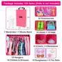 Imagem de BARWA Fashion Closet Wardrobe 73 Pcs Acessórios boneca 16 Pack Doll Clothes 1 Shoes Rack 55 Pcs Sapatos Diferentes Sapatos Hanger Crown Colar Boneca Acessórios Xmas Presente