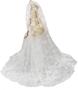 Imagem de Barwa Vestido de Noiva Branco com Long Veil Evening Party Princess White Lace Dress para 11,5 Polegadas Girl Doll