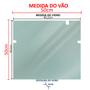 Imagem de Bascula vidro verde 06mm temperado 50x50 branco desmontado