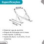 Imagem de Base Ajustável Ergonômica Para Notebook Com Suporte Aluminio