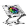 Imagem de Base Articulada em alumínio com Cooler para Notebook e Tablets Rise Mode Até 17", Galaxy Gray X5, RGB, com Cooler - RM-CN-05-RGB