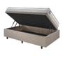 Imagem de Base Box Baú 88x188 Linho Bege com Colchão Hanover Inducol