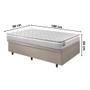 Imagem de Base Box Baú 88x188 Linho Bege com Colchão Hanover Inducol