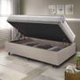 Imagem de Base Box Baú 88x188 Linho Bege com Colchão Hanover Inducol