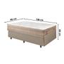 Imagem de Base Box Baú 88x188 material sintético Bege com Colchão Berlim Probel