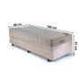 Imagem de Base Box Baú 88x188 Suede Bege com Colchão Airtech Ortobom Molas Ensacadas