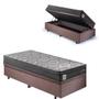 Imagem de Base Box Baú 88x188 Suede Marrom com Colchão Berlim Probel