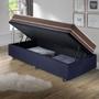 Imagem de Base Box Baú 88x188 Suede Preto com Colchão Classic