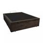 Imagem de Base Box Baú Blindado Viúva AColchoes Suede Marrom 49x128x188